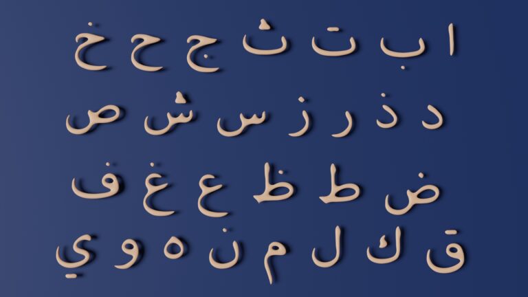 The Arabic alphabet
